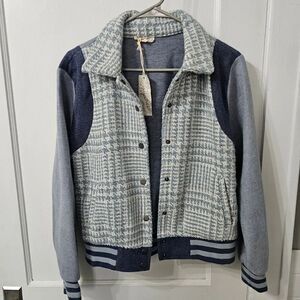 NWT Mystree Varsity Jacket, Sz Small
